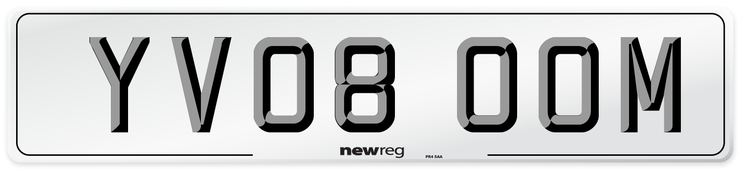 YV08 OOM Number Plate from New Reg